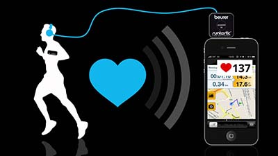 5 5 - نمایشگر ضربان قلب با گوشی های هوشمند بیورر مدل +Beurer PM 200