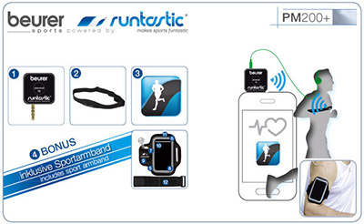 8 4 - نمایشگر ضربان قلب با گوشی های هوشمند بیورر مدل +Beurer PM 200